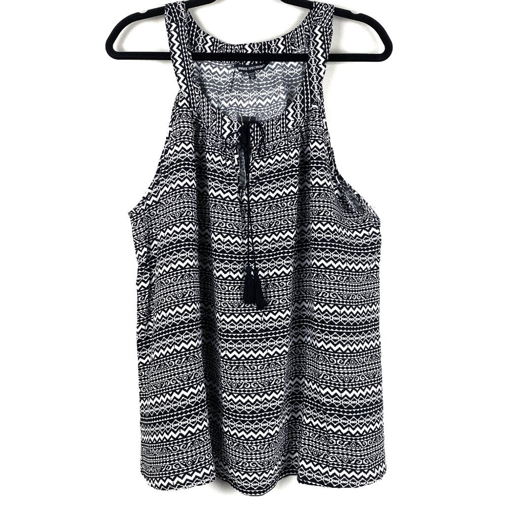 Unique Spectrum Black White Sleeveless Tank 2X